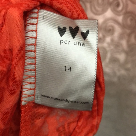 M&S Orange front knot crop top. - Picture 8 of 9